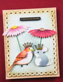 Memory Box Embellishment - Congratulations Foil Greetings Black Tabs