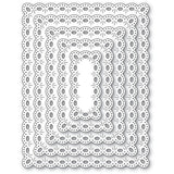 Memory Box Die, Oval Eyelet Rectangle Frames