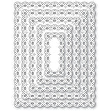 Memory Box Die, Oval Eyelet Rectangle Frames