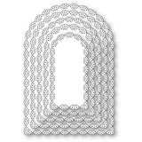 Memory Box Die, Fan Stitch Scalloped Arch Frame