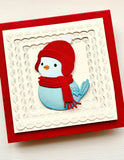 Memory Box Die, Fan Stitch Scalloped Square Frames