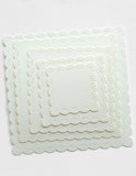 Memory Box Die, Fan Stitch Scalloped Square Frames