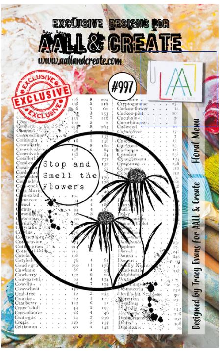 AALL & Create Stamp Set, #997 - Floral Menu