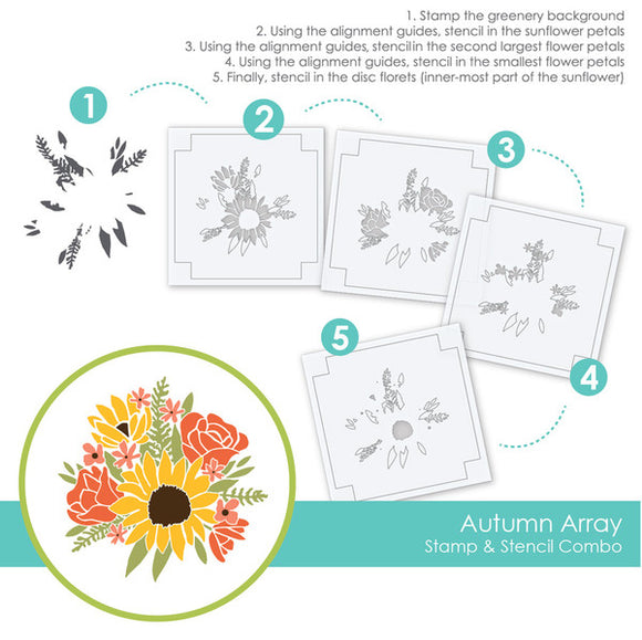 Taylored Expressions Stamp & Stencil Combo - Autumn Array