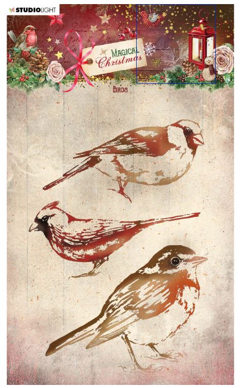 StudioLight Stamp, Birds Magical Christmas