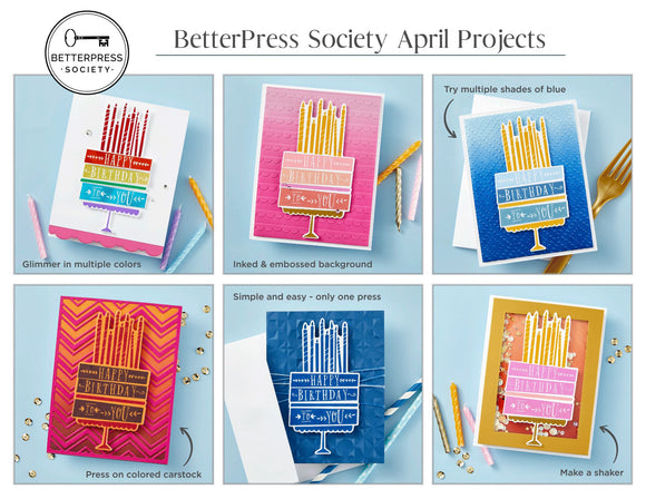 The Spellbinders BetterPress Society - April Monthly Club Subscription