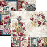 Ciao Bella Paper - Bohemian Burgundy Pad 12"x12"