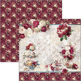 Ciao Bella Paper - Bohemian Burgundy Pad 12"x12"