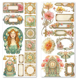 Ciao Bella Embellishment, Art Stickers Artemis Transparent Adhesive Sheets 5/Pkg
