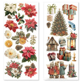 Ciao Bella Embellishment, Art Stickers Transparent Adhesive Sheets - Merry & Bright