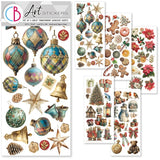 Ciao Bella Embellishment, Art Stickers Transparent Adhesive Sheets - Merry & Bright