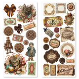 Ciao Bella Embellishment, Art Stickers Transparent Adhesive Sheets - Chocolate Wanderlust