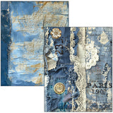 Ciao Bella Paper - Mixed Media Book Urban Blue Denim A4 Maxi