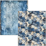 Ciao Bella Paper - Mixed Media Book Urban Blue Denim A4 Maxi