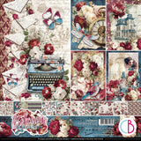 Ciao Bella Paper - Bohemian Burgundy Pad 12"x12"