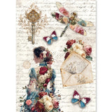 Ciao Bella Paper - Rice Paper A5 MIXED 8/Pkg Bohemian Burgundy