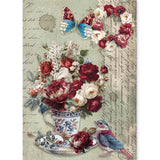 Ciao Bella Paper - Rice Paper A5 MIXED 8/Pkg Bohemian Burgundy