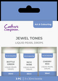 Crafters Companion Embellishment, Pearl Drops - Jewel Tones 3 Pack