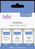 Crafters Companion Embellishment, Pearl Drops - Pastels 3 Pack