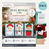 CrafTreat Card Blank - Pull Reveal Santa Family 3 pcs