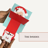 CrafTreat Card Blank - Pull Reveal Santa Family 3 pcs