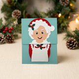 CrafTreat Card Blank - Pull Reveal Santa Family 3 pcs