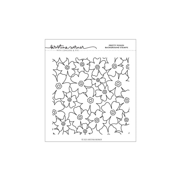 Concord & 9th Stamp, Pretty Posies Background