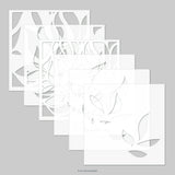 Concord & 9th Stencil Pack, Long Line Leaves (6pc)