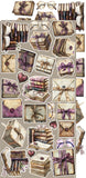 Craft O'Clock Embellishment ,Extras Set, Plum & Caramel - Plum