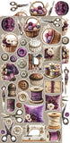 Craft O'Clock Embellishment ,Extras Set, Plum & Caramel - Plum