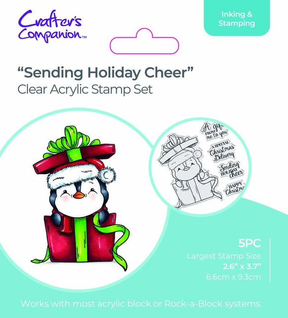 Crafters Companion Stamp, Sending Holiday Cheer
