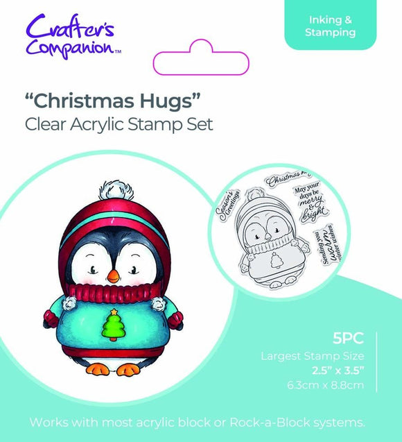 Crafters Companion Stamp, Christmas Hugs