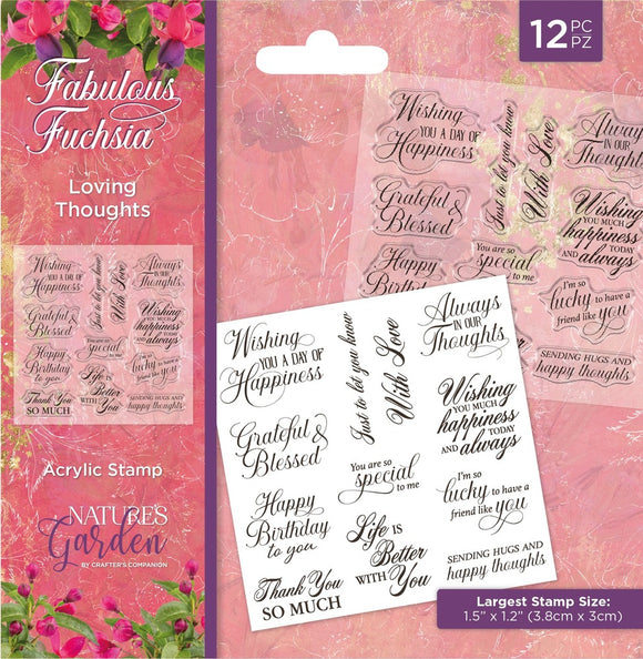 CC Nature's Garden Stamp, Fabulous Fuchsia - Loving Thoughts
