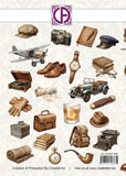 Creatief Art Embellishment - Die-Cuts - Vintage Gentlemen - 23 Pieces