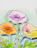Memory Box Stamp and Die Set - Playful Poppies