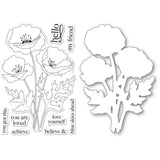 Memory Box Stamp and Die Set - Playful Poppies