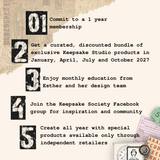 Keepsake Studios by Esther Glas - Keepsake Society!  Begins Jan 2027