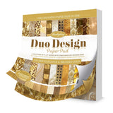 Hunkydory Crafts Paper, Duo Design Paper Pads - Gilded Elegance & Brushed Gold