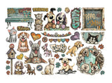 Stamperia Embellishments, Printed Decorative Ephemera - Furry Friends 2