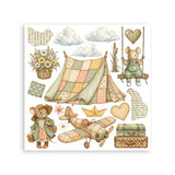 Stamperia Embellishment, Printed Decorative Rub On Kit  - Cozy Family