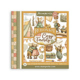 Stamperia Embellishment, Printed Decorative Rub On Kit  - Cozy Family