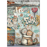 Stamperia Paper, Printed Rice Papers - Furry Friends 2