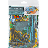 NEW Product!  49 And Market Embellishments, Level Up – Ephmera and Frames Die Cuts w/Foil