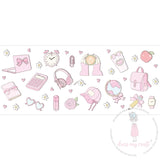 Dress My Craft Embellishment, Stick N Peel Stickers - Pink Daily Dreams