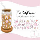 Dress My Craft Embellishment, Stick N Peel Stickers - Pink Daily Dreams