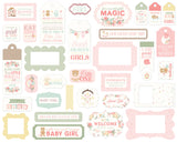Echo Park Embellishment, Frames & Tags, Little Lullabies Baby Girl