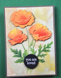 Memory Box Stamp and Die Set - Playful Poppies