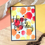 Hunkdory Crafts Stencil - For the Love of Masks - Happy Birthday