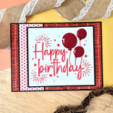 Hunkdory Crafts Stencil - For the Love of Masks - Happy Birthday
