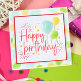 Hunkdory Crafts Stencil - For the Love of Masks - Happy Birthday
